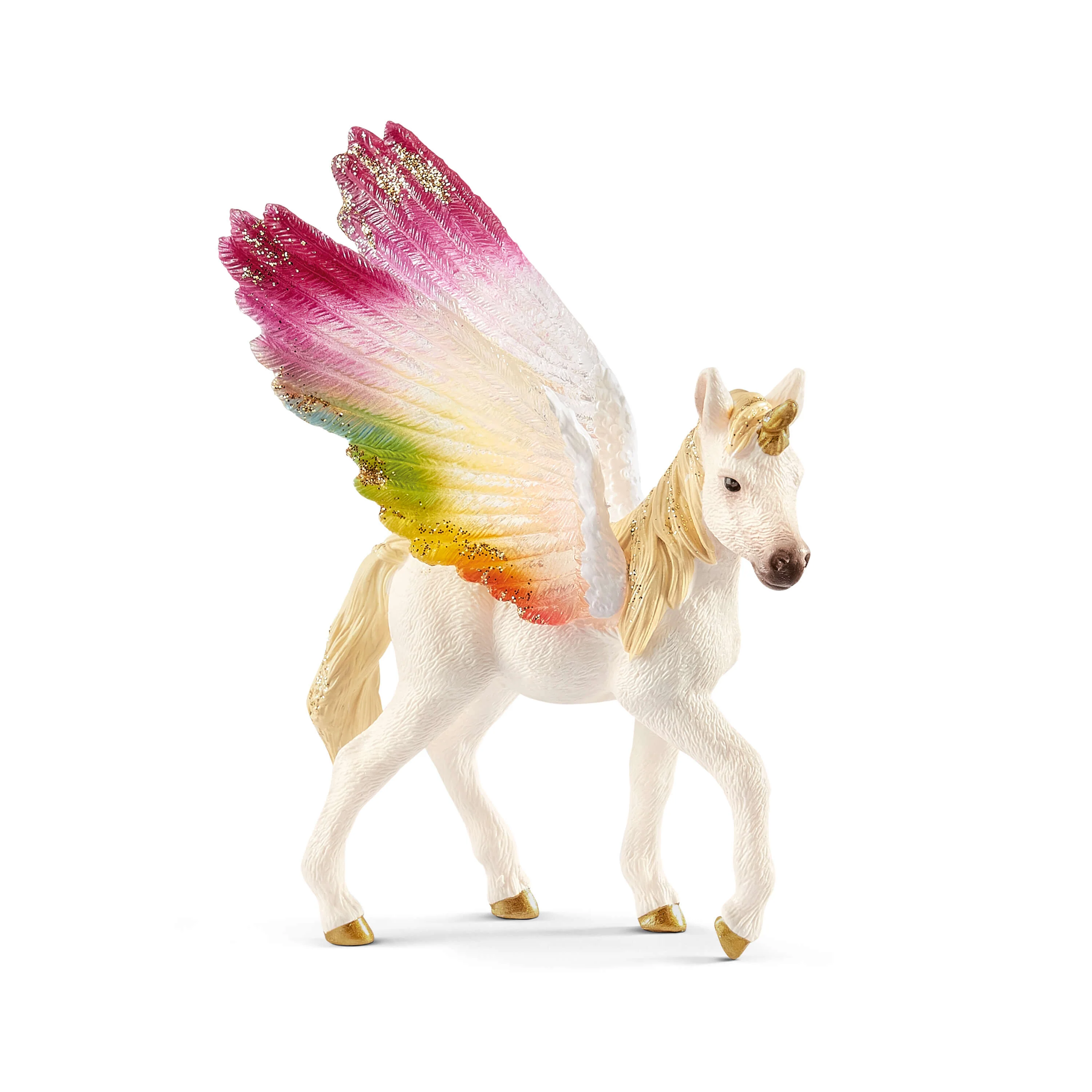 Gevleugelde regenboogeenhoorn, veulen